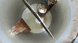 Sanierte Abscheideranlage mit erneuerter Innenbeschichtung